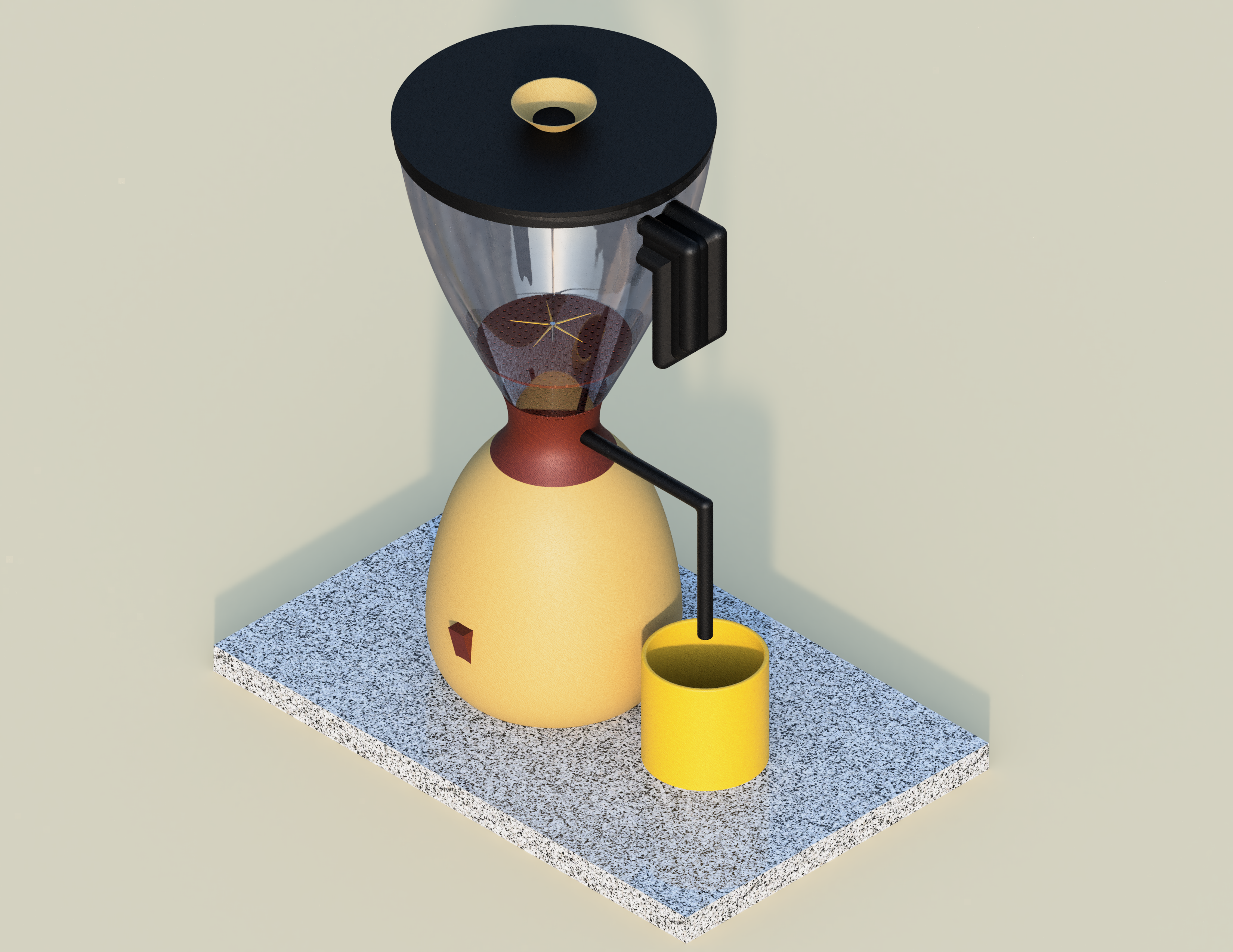 Dual-sieve juice extractor render